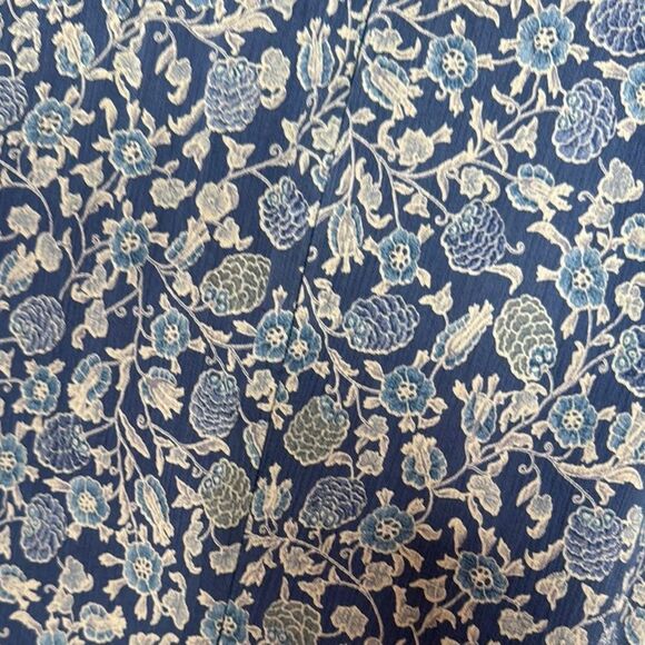 Talbots Navy Floral Midi Dress – Vintage-Inspired Charm Size 10 - Picture 4 of 7